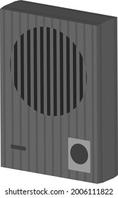 Door intercom isolated vector illustration.