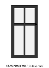 door isolated on white background. door illustration in flat style design