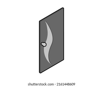Türisometrisches Design-Symbol. Vektorgrafik, Web-Illustration. 3D-Farbkonzept