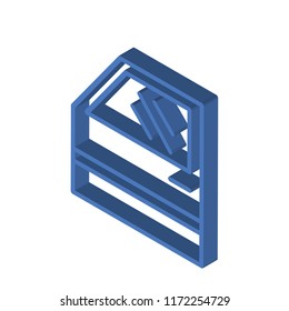 Door isometric left top view 3D icon