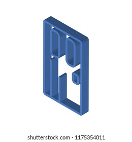 Door isometric left top view 3D icon