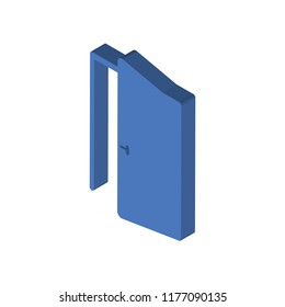 Door isometric left top view 3D icon