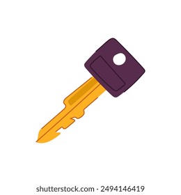 door key cartoon. computer safety, secure unlock, access open door key sign. isolated symbol vector illustration