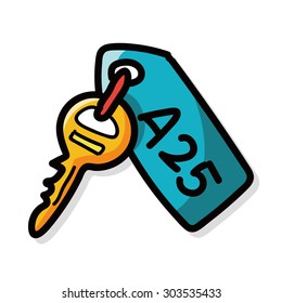 door key color doodle