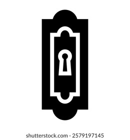 Door key hole icons. Security, protection concept. Vector illustration isolated on white background