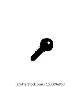 Door key icon. Secure symbol