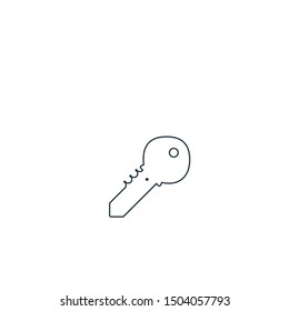 Door key icon. Secure symbol