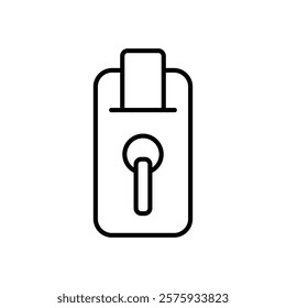 Door key icon simple vector symbol