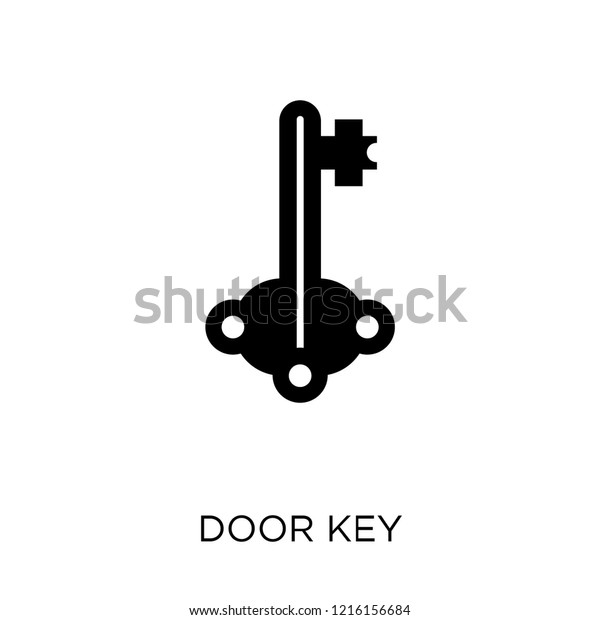 Door key\
icon. Door key symbol design from Smarthome collection. Simple\
element vector illustration on white\
background.
