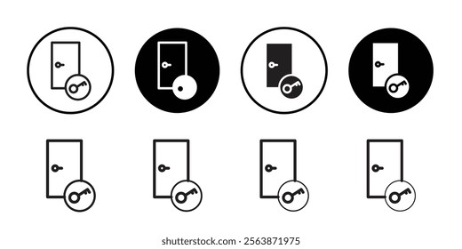 Door key icon web design in vector