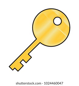 door key isolated icon