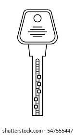 Door key isolated on white background.. Flat icon. Vector 