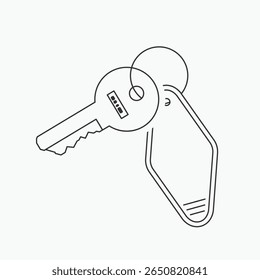 porta chave com chaveiro ícone no branco