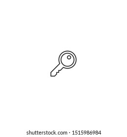 Door key line, fill icon design. Lock, locker