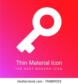 Door key red and pink gradient material white icon minimal design