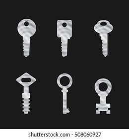 Door key set . eps 10 vector illustration 