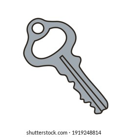 tecla de puerta para desbloquear ilustración gráfica vectorial