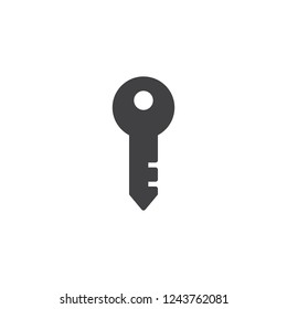 Door key vector icon. filled flat sign for mobile concept and web design. Key simple solid icon. Password Symbol, logo illustration. Pixel perfect vector graphics