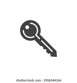 Door Key Vector Icon. Filled Flat Sign For Mobile Concept And Web Design. Key Glyph Icon. Symbol, Logo Illustration. Vector Graphics