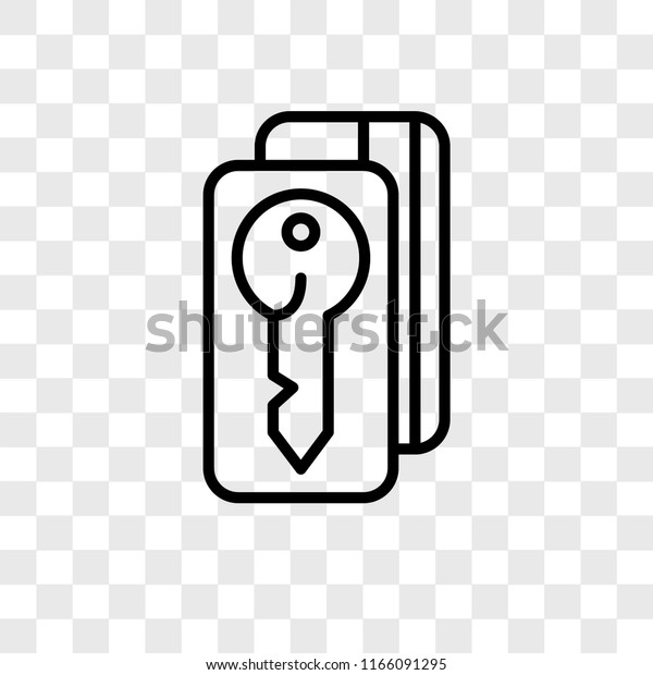 Door key vector icon isolated on transparent\
background, Door key logo\
concept