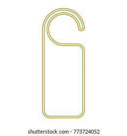 door knob do not disturb hanger empty template