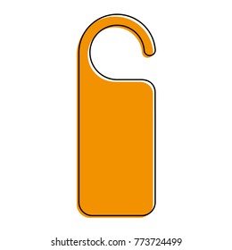 door knob do not disturb hanger empty template