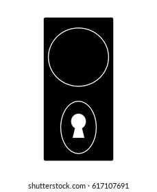 door knob, handle vector symbol icon design. Beautiful illustration isolated on white background
