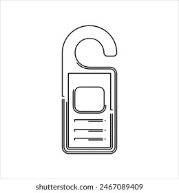 Door Knob Hanger Icon, Disturb, Do Not Disturb, Door Hanger, Doorhanger, Door-Hanger Vector Art Illustration