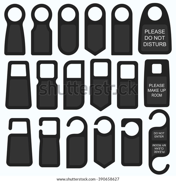 Door Knob Hanging Signs Vector Set Stock Vector Royalty Free