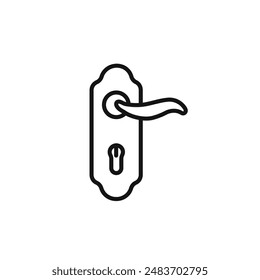 Door knob icon (2) vector set collection for web