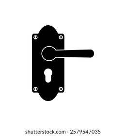 Door Knob icon flat style isolated. Vector