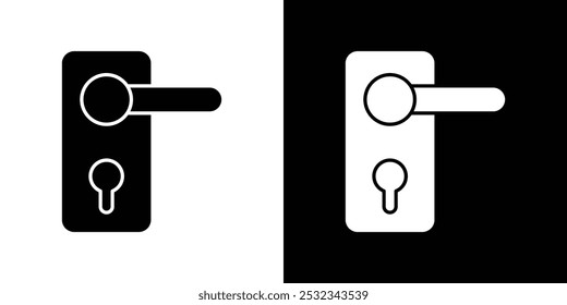 Ícone de maçaneta isolado logotipo linear