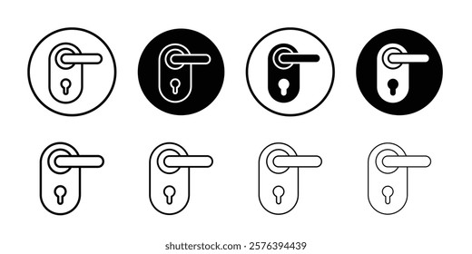 Door knob icon logo sign set vector outline