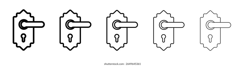 Ícone botão de porta contorno simples ilustração isolada