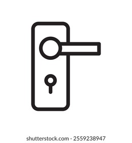 Door knob icon Outline vector for web ui