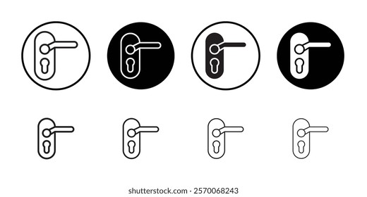 Door knob icon Outline vector for web ui