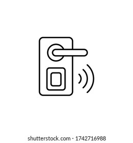 Door, knob icon. Simple line, outline vector elements of smart home for ui and ux, website or mobile application