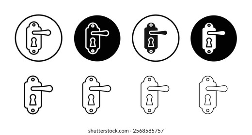 Door knob icon Simple thin outline