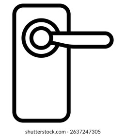 door knob icon Simple thin line stroke