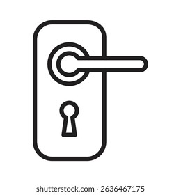 Door knob icon Thin line illustration