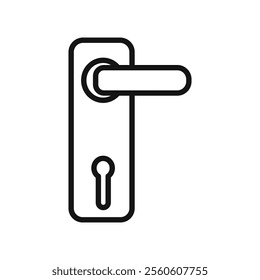 Door knob icon vector line logo art