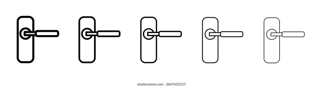 Ícone de maçaneta vetor fino contorno estilo sinal