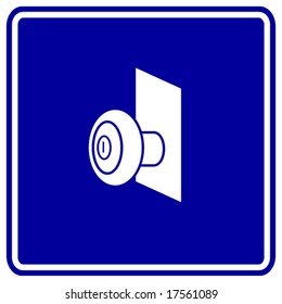 door knob sign