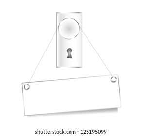 Door knob, silver EPS 10