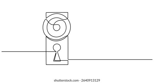 door knob vector illastration continuous one line drawing of white background.Open door one line illustration, Doorknob Black Stroke Linear Icon, Doorknob Line Icon Design, Door Handle with microbe.