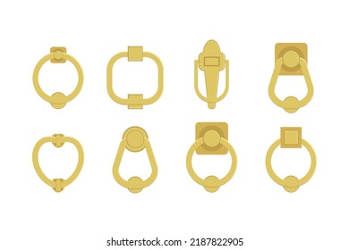 door knocker design vector flat modern isolated illustration