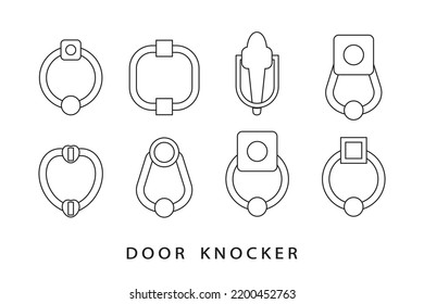 Door Knocker Design Vector Icon Flat Modern Isolated Illustration