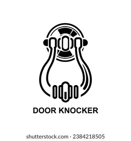 Door knocker icon isolated on background vector illustration.
