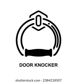Türknopfsymbol einzeln auf Hintergrund, Vektorgrafik.