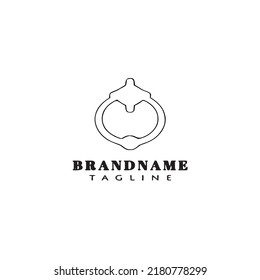 símbolo de la caricatura del logotipo de la puerta icono plantilla de diseño de la ilustración del vector aislado negro